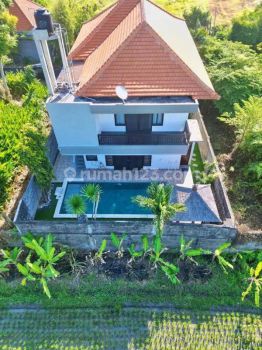 Modern Tropical Villa With Rice Field View