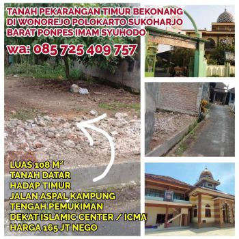 TANAH MURAH TIMUR BEKONANG DI WONOREJO BARAT IMAM SYUHODO