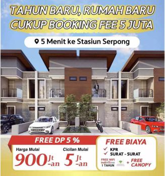 Cuma 5 Menit Ke Stasiun Serpong Rumah Modern Minimalis Harga Milenial
