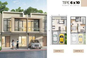 Disewakan Rumah Pik 2 Milenial Uk 6x10 2 Lantai Murah