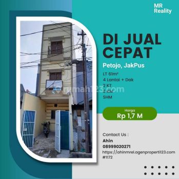 Ruko Petojo 61 m SHM Bagus