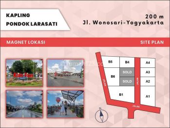 Bisa Tempo 200 Meter Jl. Wonosari, Dijual Kavling Jogja