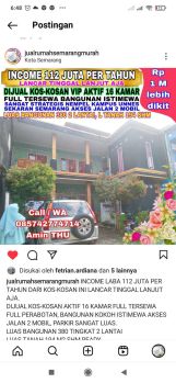 PENDAPATAN DARI KOS INI 112 JUTA Per TAHUN KOS 16 KAMAR AKTIF FULL