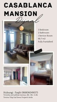 Dijual Casablanca Mansion 3+1 Bedroom