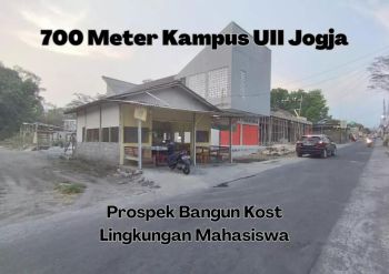 700 Meter Kampus UII Jogja Tanah di Kaliurang Prospek Bangun Kost
