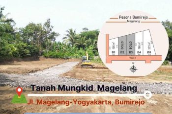 Dekat Jl Magelang jogja, Tanah Mungkid, 1 Jt an m