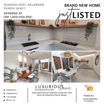 Pd Kopi Klender Rumah Baru Cantik 2 Unit Scandinavia Plus Furnishd Ndi