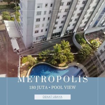 Pool View‼️Apartemen Metropolis Jarang Ada