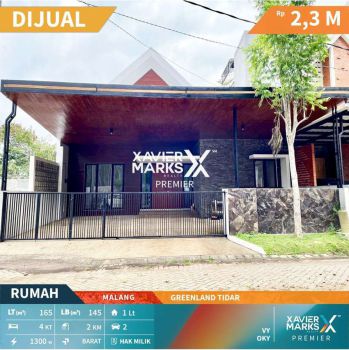 Termurah Dijual Rumah Gress Modern di Greenland Tidar Malang