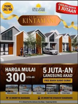 Miliki Rumah Megah DP Murah Cicilan Ringan dkt Pusat Kota Sepatan