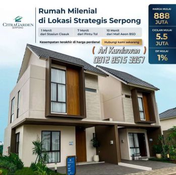 Dijual Rumah New Launching cluster Diandre Citra Garden Serpong Tanger