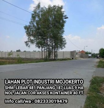 Lahan plot industri mojokerto