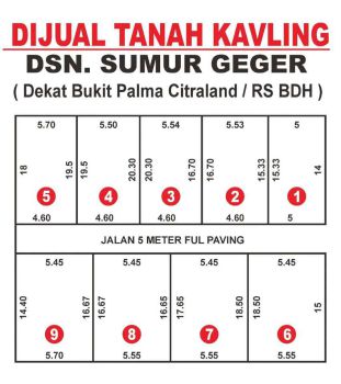 tanah kavling 3 menit dari citraland