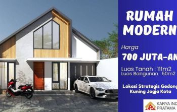 Rumah Murah di Jogja Kota,gedong Kuning,desain Modern,bisa Kpr