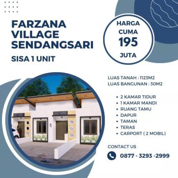 Rumah Murah dkt Kampus UIN Pajangan, Harga cuma 195 Juta Sisa 1 Unit