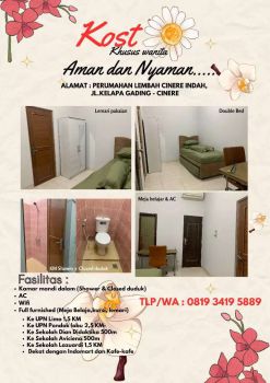 Tempat kost tempat nyaman dan Aman