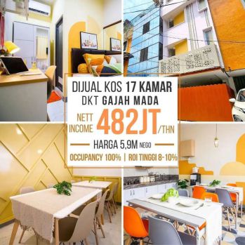 Dijual cepat kost roi 8 - 10 % di jakarta pusat hayam wuruk gajah mada