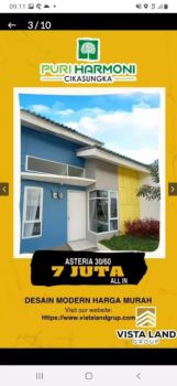 Rumah subsidi Dp ringan recomended dekat stasiun KRL cikoya  Tangerang