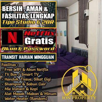 1KAMAR SEWA PERJAM APARTEMEN GREEN PRAMUKA SQUARE GRAND PRAMUKA CITY