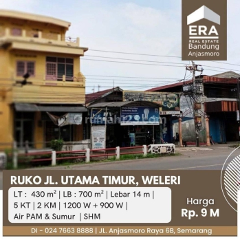 Dijual Ruko di Jl. Utama Timur, Weleri