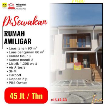 Disewakan Rumah Awiligar Bandung