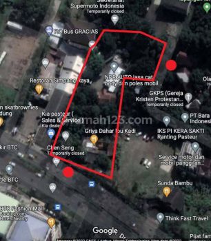 Disewakan Tanah di jalan Djunjunan, Mainroad Pasteur Bandung