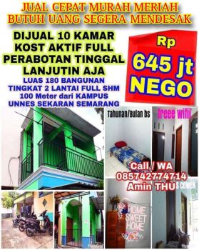 Dijual MURAH MERIAH BUTUH UANG MENDESAK. Ditawar Murah Orak masalah