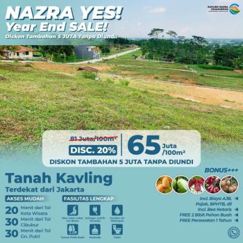 Tanah Kavling Termurah di Klapanunggal Jawa Barat