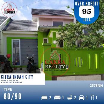 Rumah over kredit siap huni sudah di renof type 80/90