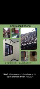 Disewakan rumah kontrakan..toren air sendiri dan mesin air sendiri