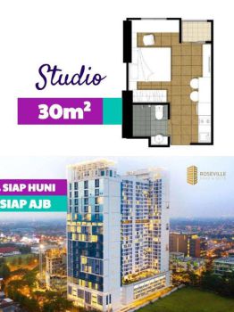 Jual Rugi Apartment Studio Roseville Bsd