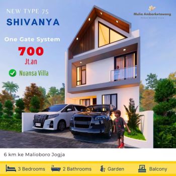 Rumah di Sleman Villa Sejuk Dalam Cluster 6 Km Ke Malioboro Jogja