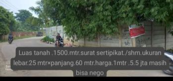 Tanah di jual pinggir jalan