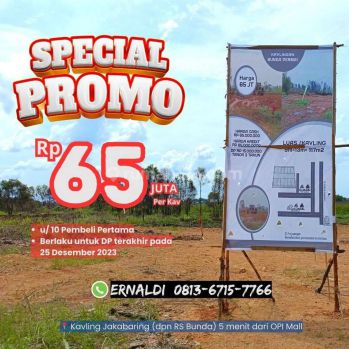 Tanah Kavling di Jakabaring Palembang Dekat Opi Mall