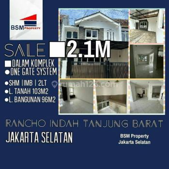 Rumah Tanjung Barat Rancho Indah SHM Bagus 2 Lantai Hadap Timur