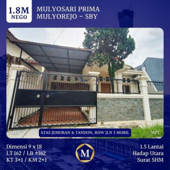 Rumah Mulyosari Prima Surabaya Timur dkt Pakuwon City Lebak Mojoarum