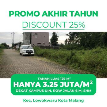 Tanah Kavling Malang Dijual Cepat Cocok Bangun Kost