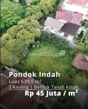 Tanah di pondok indah 45 jt/m