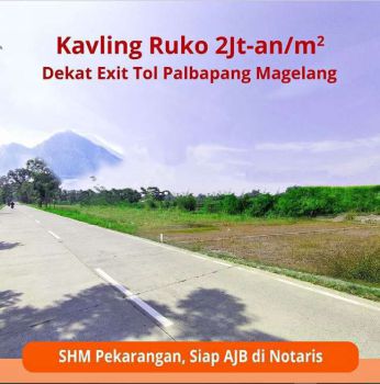 Harga Nego: Tanah Kavling Ruko Tepi Jl Magelang-Boyolali, Siap AJB.