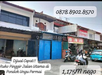 Harga Dibawah Pasaran Ruko Pinggir Jalan Rame 24 Jam