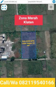 Dijual Tanah Zona Industri Pedan,Klaten Datar