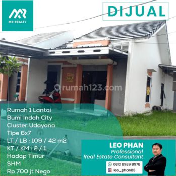 Rumah 1 Lantai Bumi Indah City Cluster Udayana, Tipe 6x7, Lt Lb 109 42, SHM