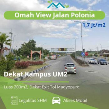 Tanah Murah SHM Daerah Kedungkandang dekat dengan Kampus UM2