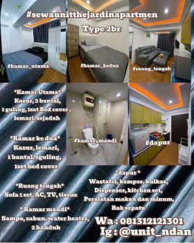 Sewa harian unit jardin apartmen