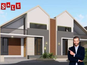 RUMAH TOWNHOUSE 2 LANTAI SEMI + BALKON HARGA NEGO BONUS MOTOR LISTRIK