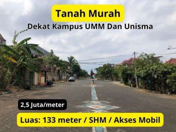 Tanah Siap Bangun Area Grahadewata Kota Malang LM21
