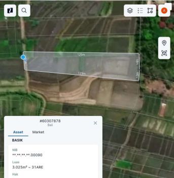 tanah view laut kawasan wisata 500 meter dari pantai