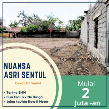 Tanah Murah Dekat Tol Sentuk Promo 2 Jt-an Permeter Free SHM.