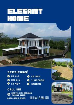 Dijual rumah baru posisi hook view gunung Sentul city