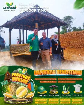 Promo Akhir Tahun Kavling Agrowisata Durian Terbesar Bogor Timur